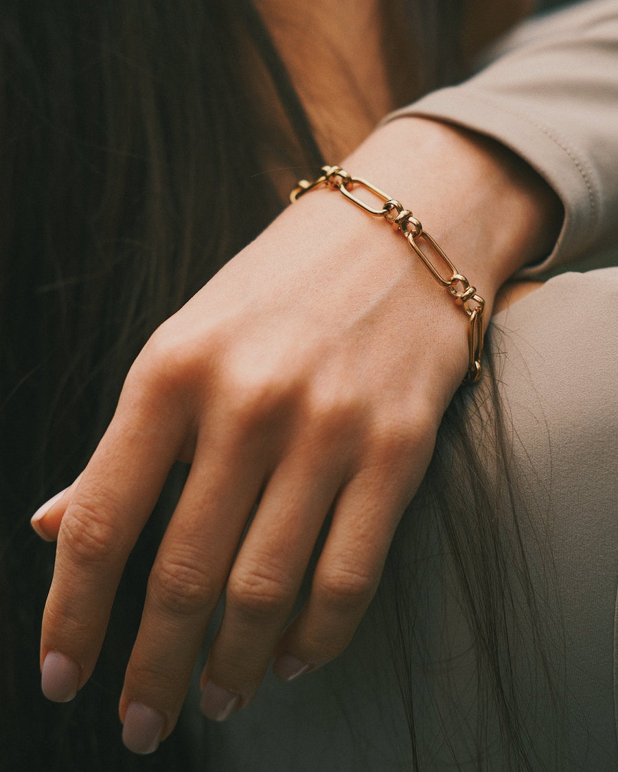 Hera Nugget Chain — Gold-Tone Chain Bracelet, alternate view