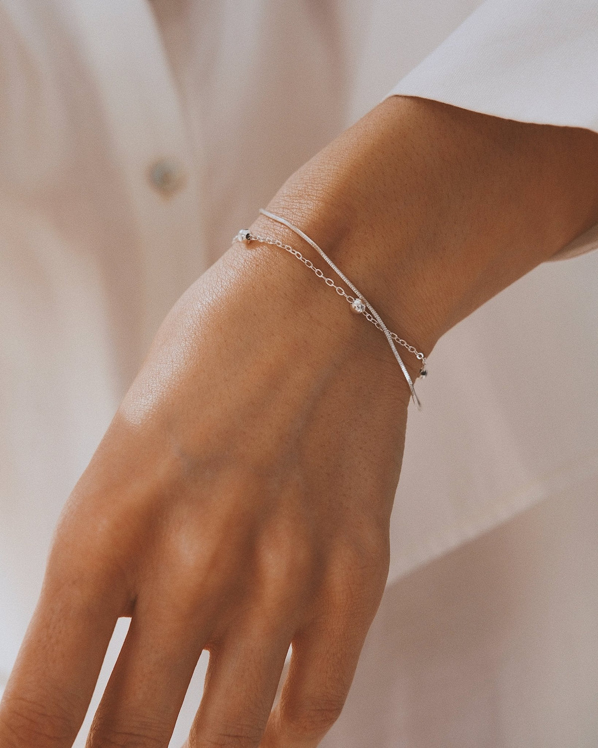 Wristbone Bracelet — Sterling Silver Bracelet, alternate view