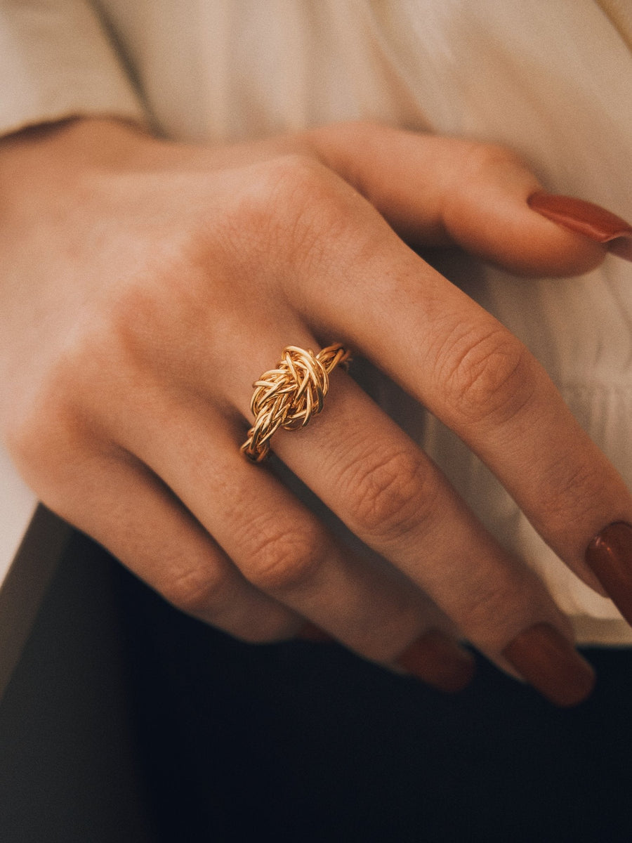 Sailor’s Knot Ring — Gold-Tone Ring, alternate view