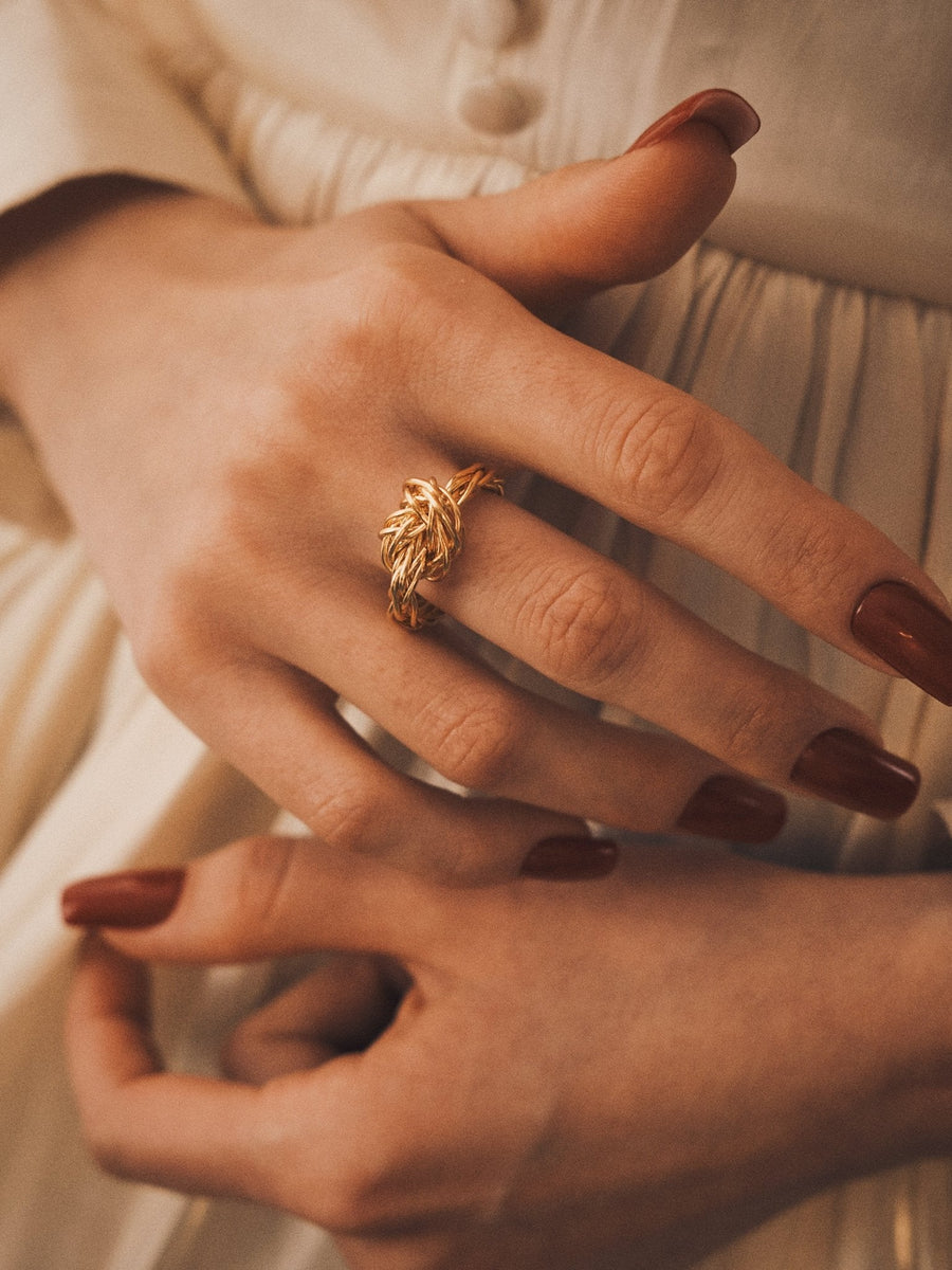 Sailor’s Knot Ring — Gold-Tone Ring, alternate view