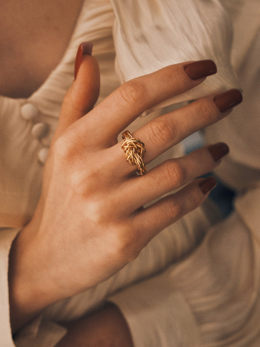 Sailor’s Knot Ring — Gold-Tone Ring, alternate view