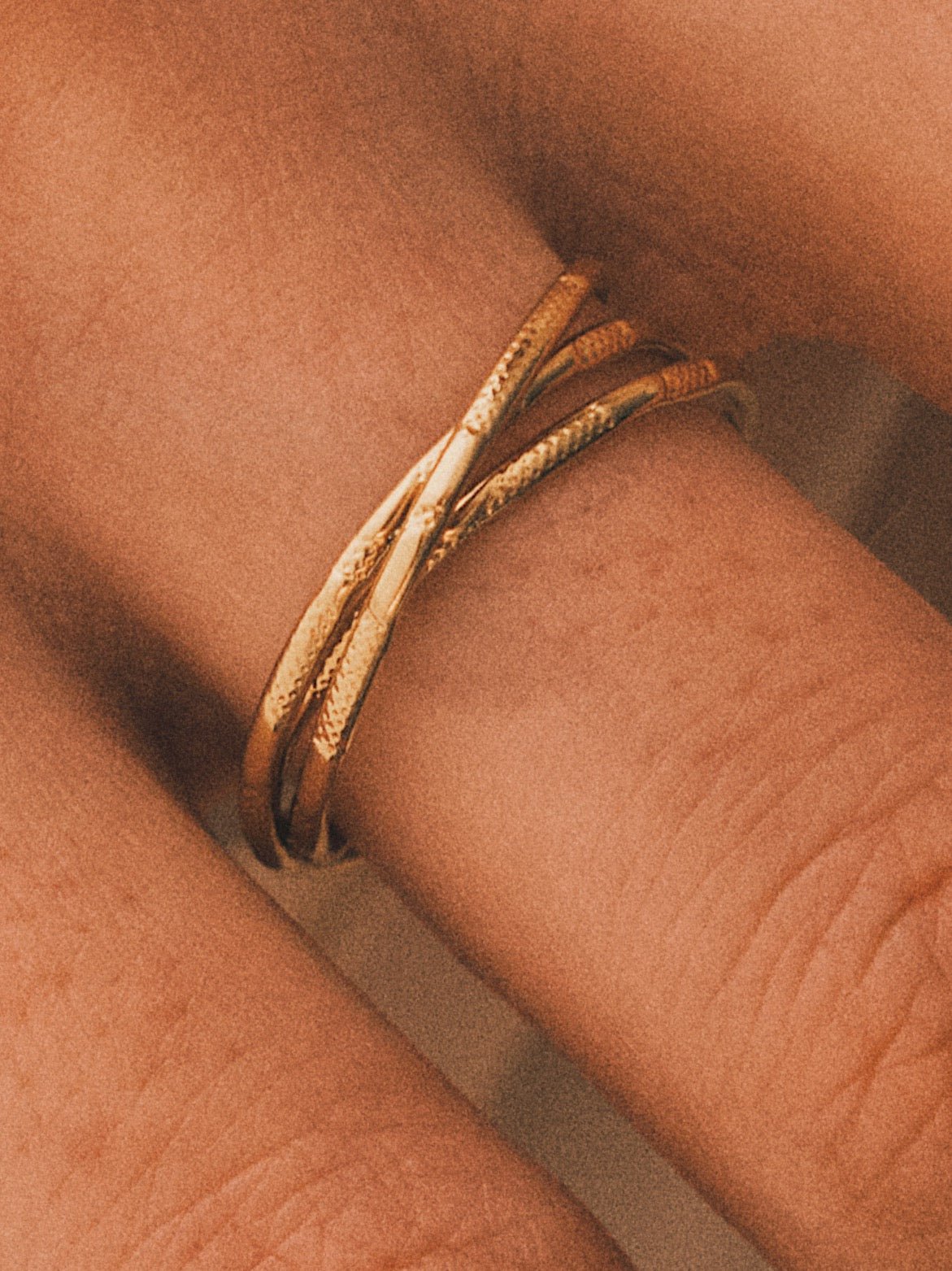 Eclipse Double Ring — Gold-Tone Ring, alternate view