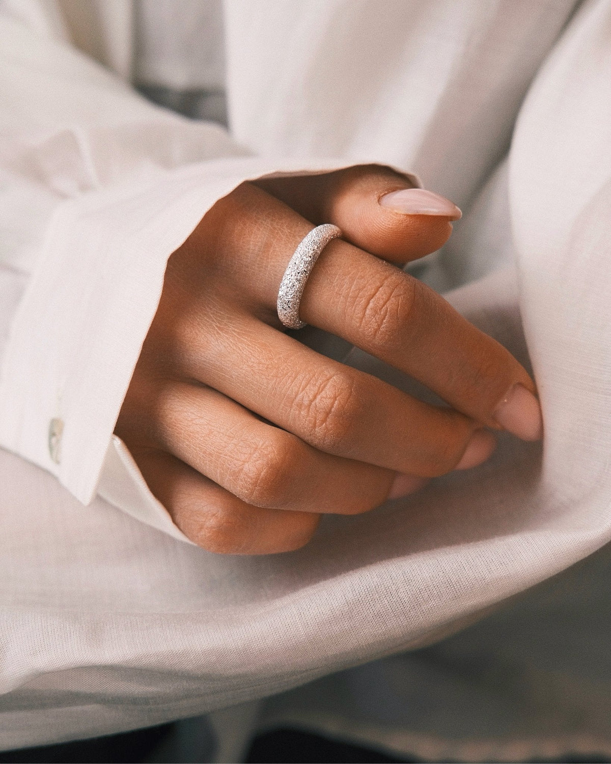 Hoarfrost Band — Sterling Silver Ring