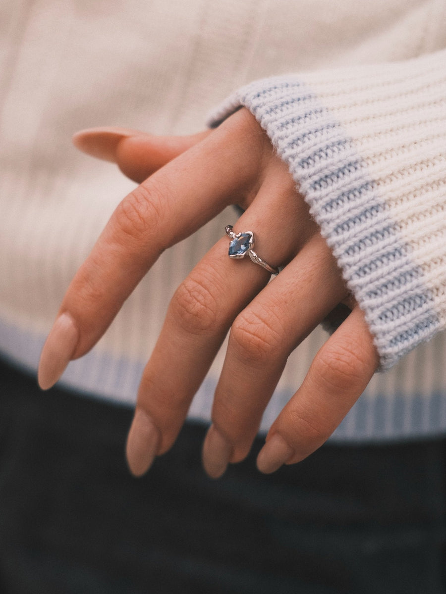Queen’s Gaze Ring — Sterling Silver Ring, alternate view