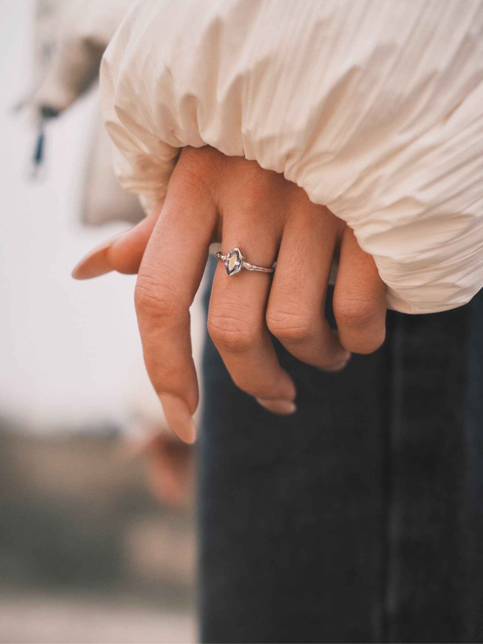 Queen’s Gaze Ring — Sterling Silver Ring, alternate view