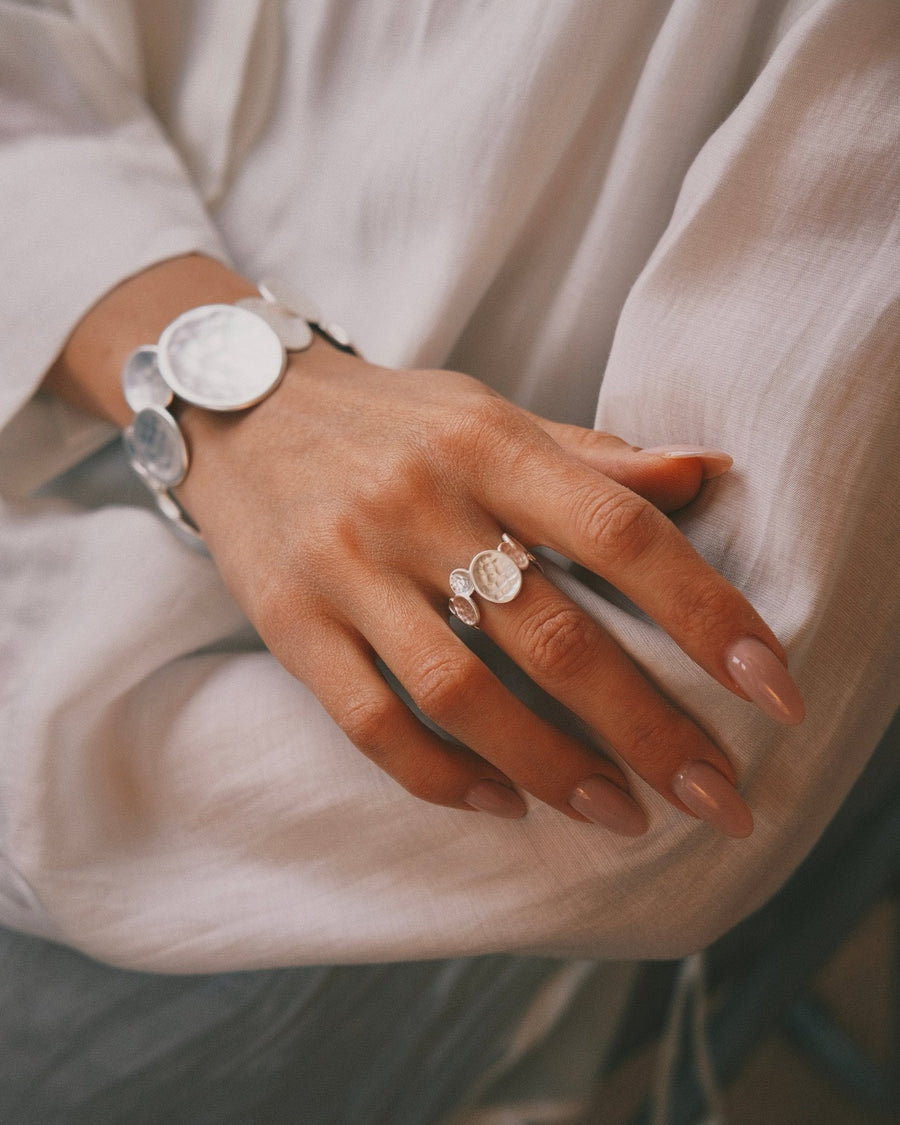Satin Disc Ring — Silver-Tone Ring, alternate view