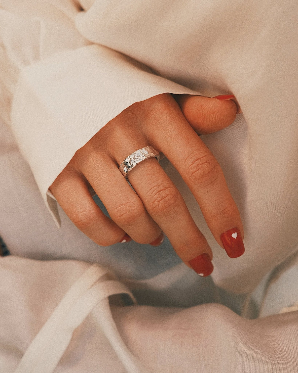 Fractured Band — Sterling Silver Ring, alternate view