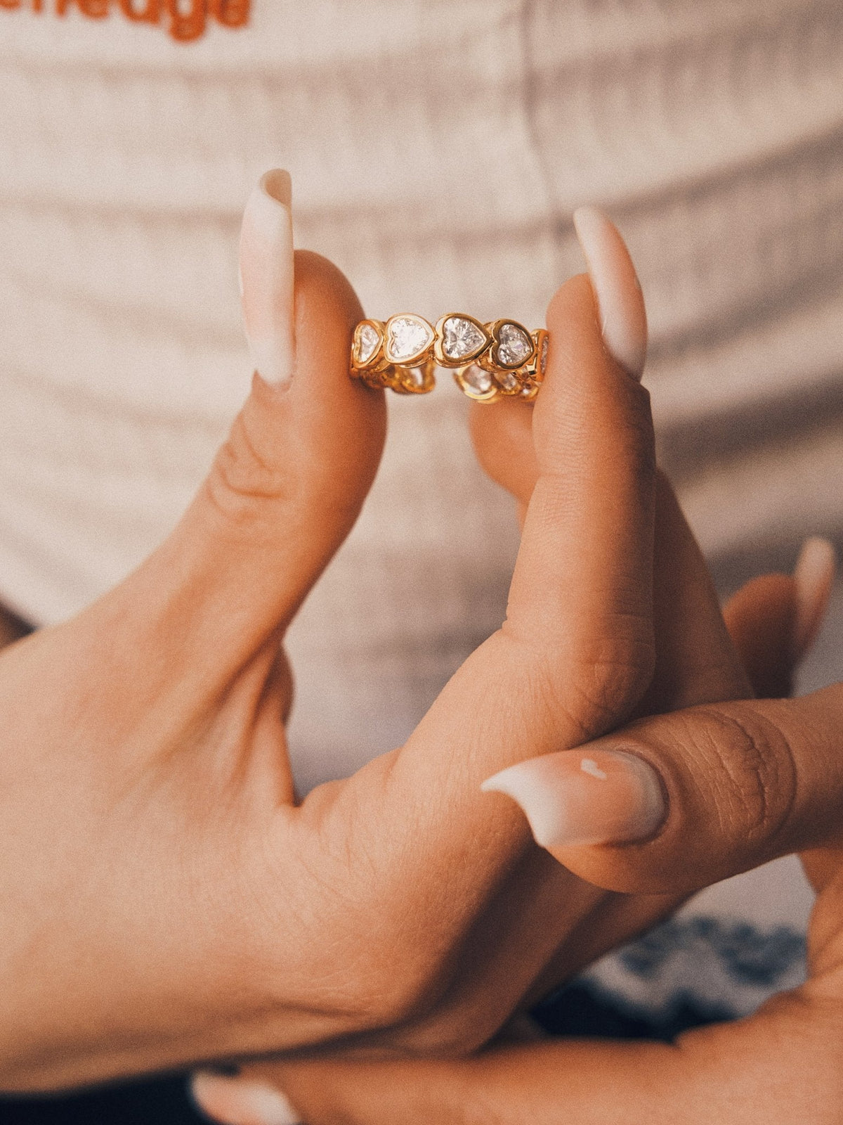 Heart Eternity Band — Gold-Tone Ring, alternate view