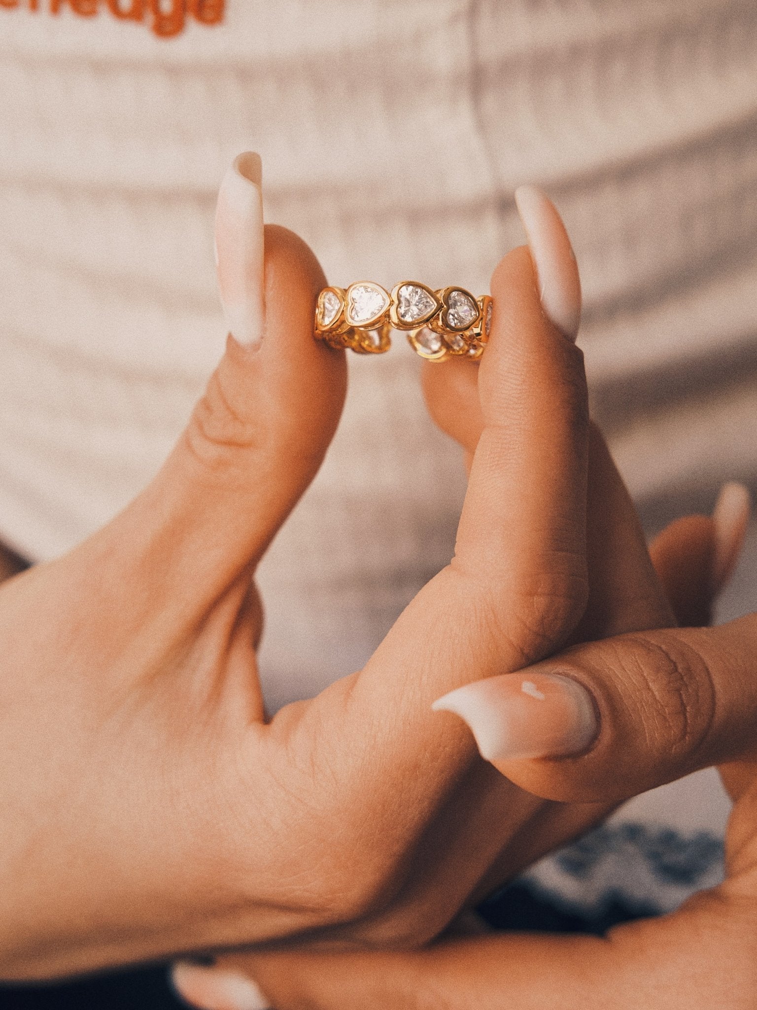 Heart Eternity Band — Gold-Tone Ring, alternate view