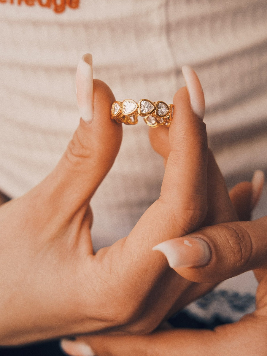 Heart Eternity Band — Gold-Tone Ring, alternate view