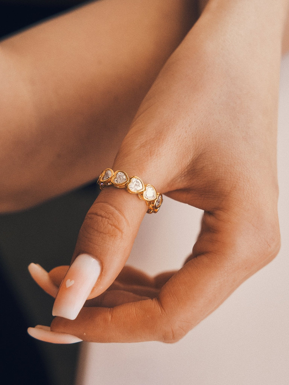 Heart Eternity Band — Gold-Tone Ring, alternate view