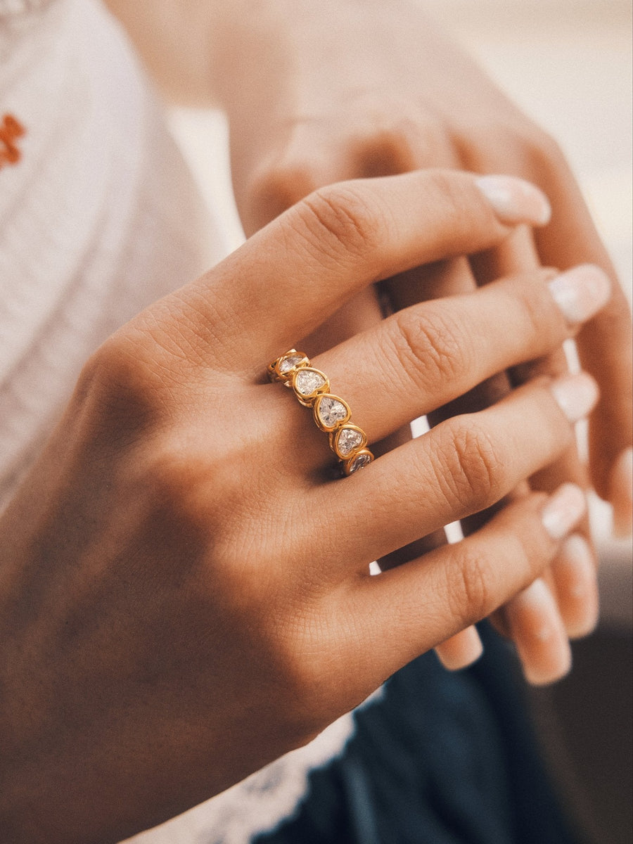 Heart Eternity Band — Gold-Tone Ring, alternate view