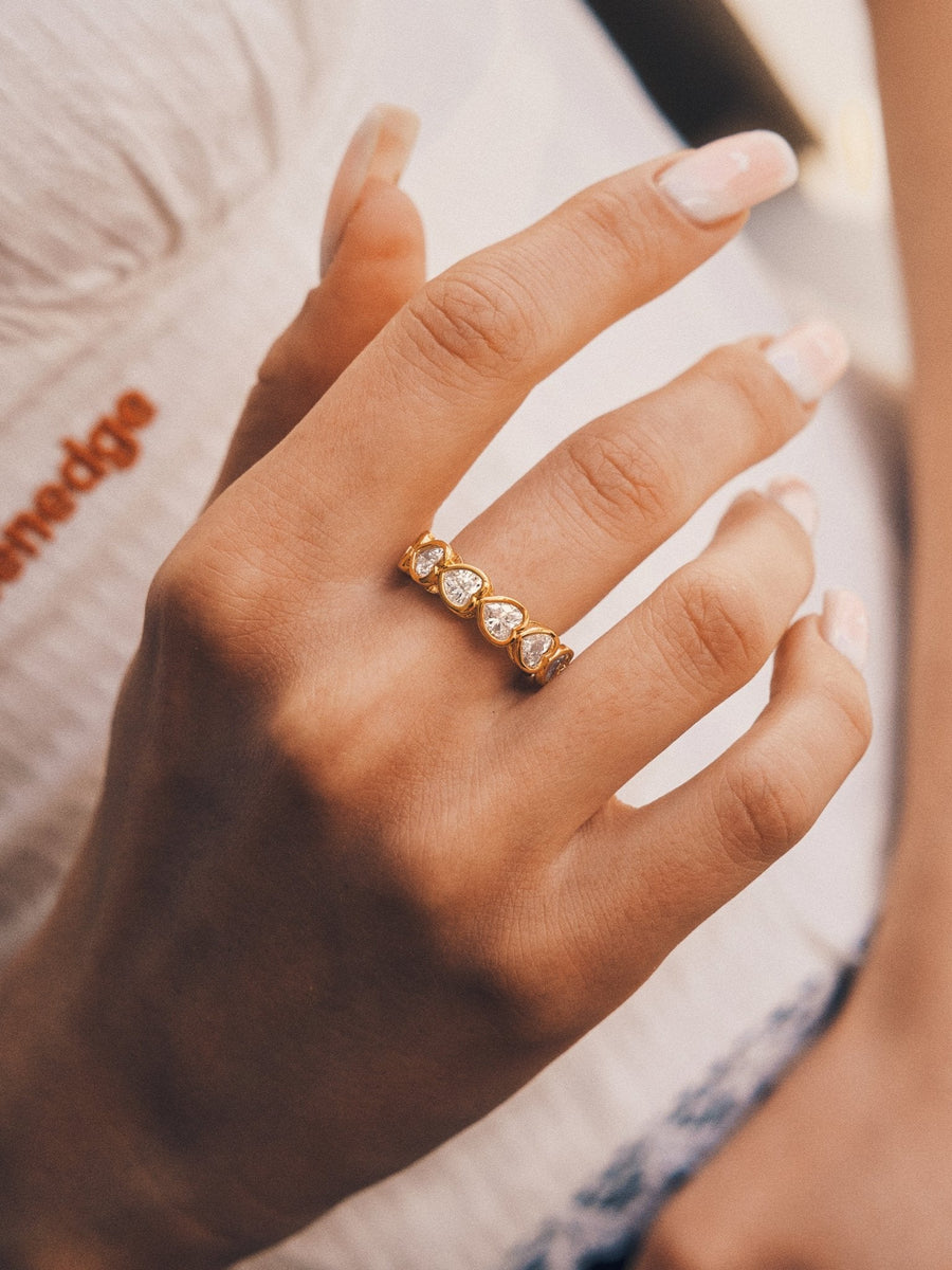 Heart Eternity Band — Gold-Tone Ring