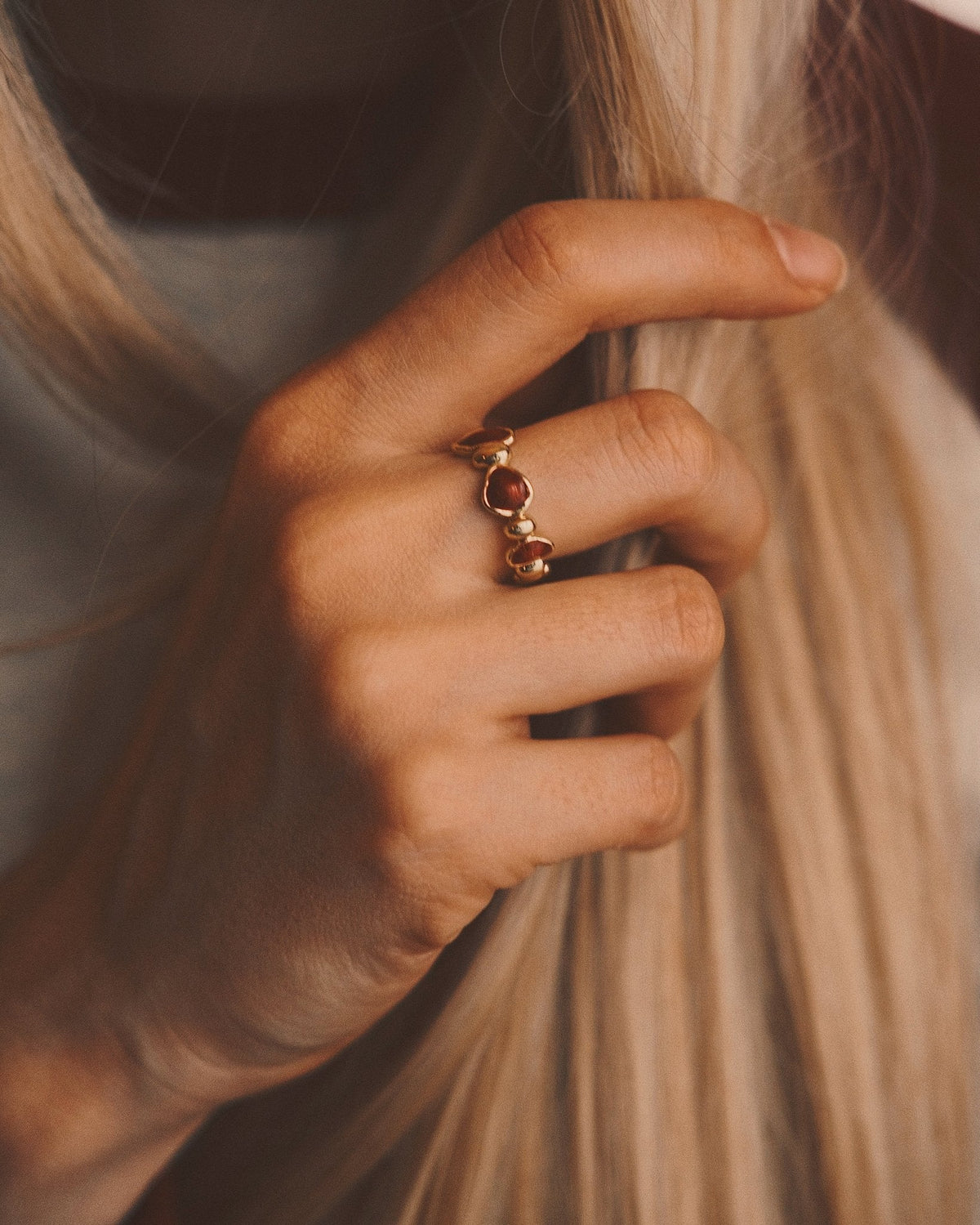 Cherrystone Ring — Gold-Tone Ring