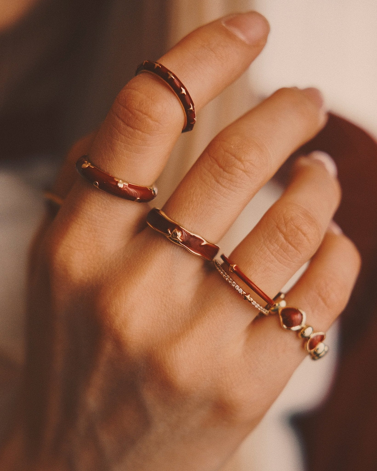 Cherry Dome Band — Gold-Tone Ring, alternate view