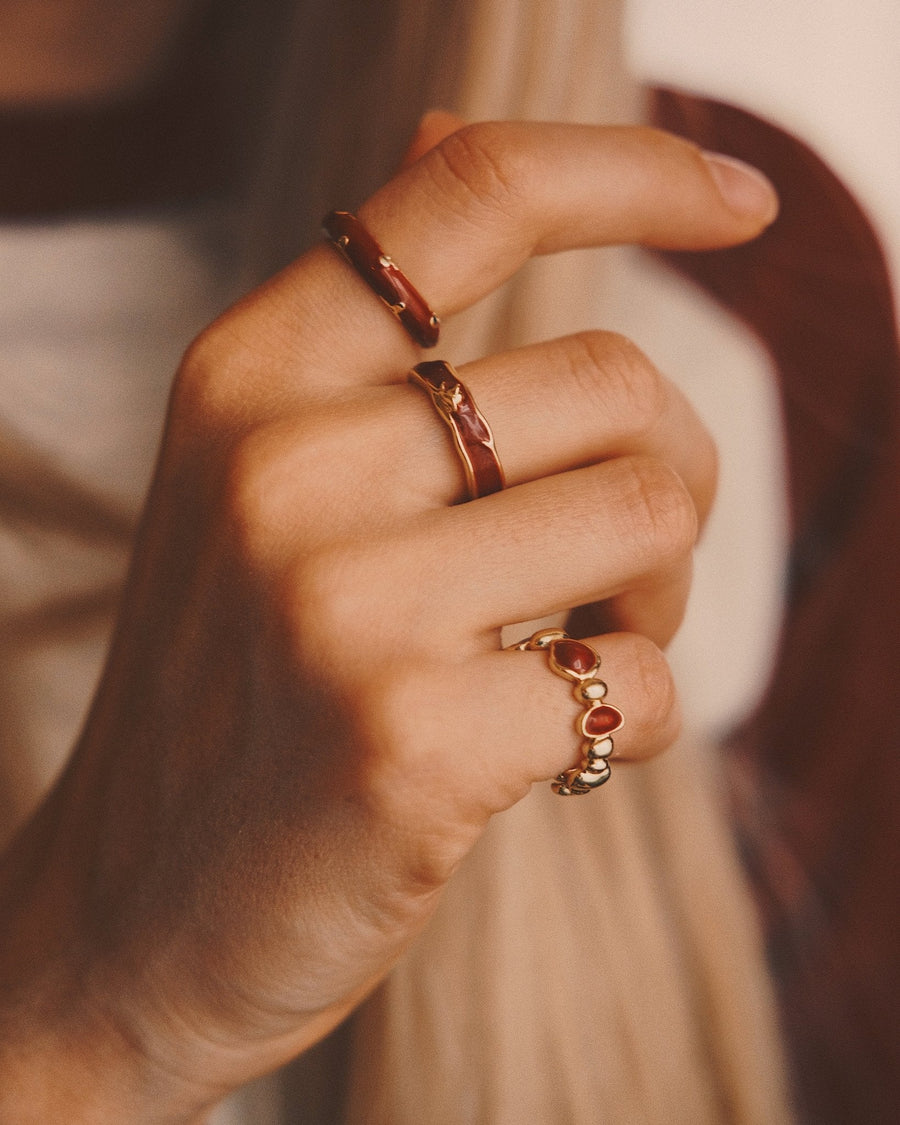 Cherry Thread Band — Gold-Tone Ring, alternate view