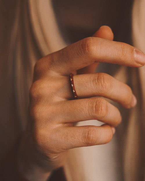 Cherry Fleck Band — Gold-Tone Ring