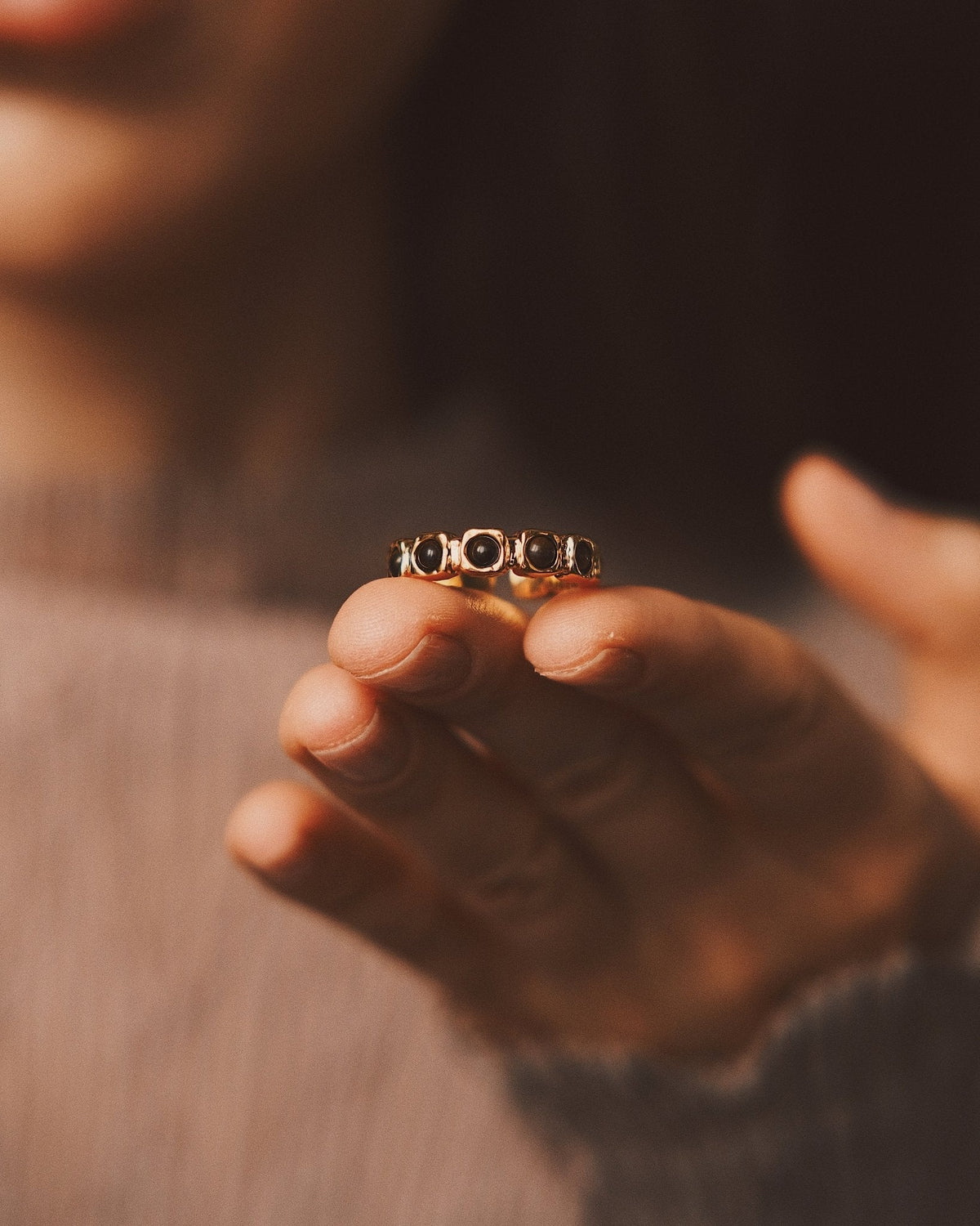 Sun Amulet Signet — Gold-Tone Signet Ring, alternate view