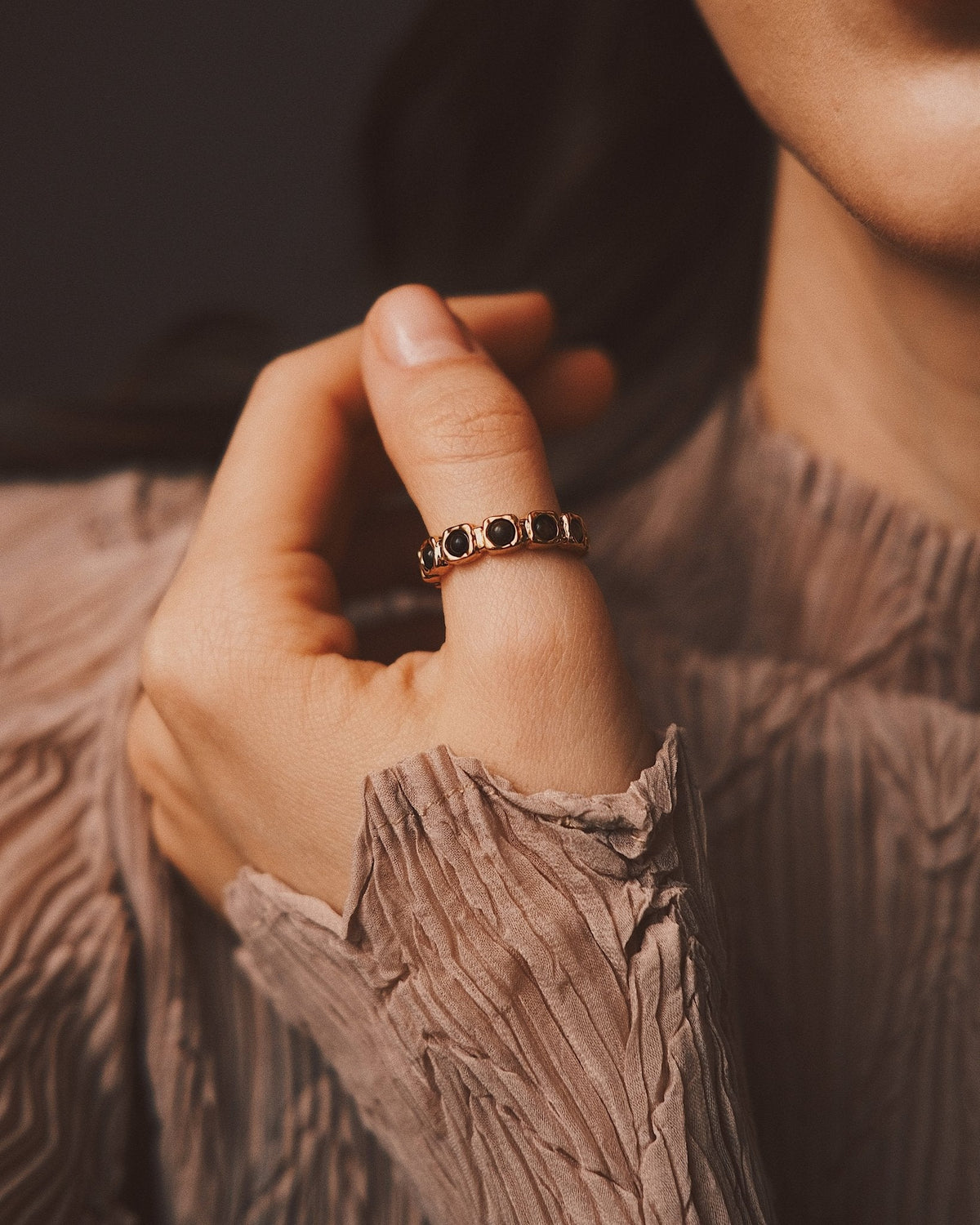 Sun Amulet Signet — Gold-Tone Signet Ring, alternate view
