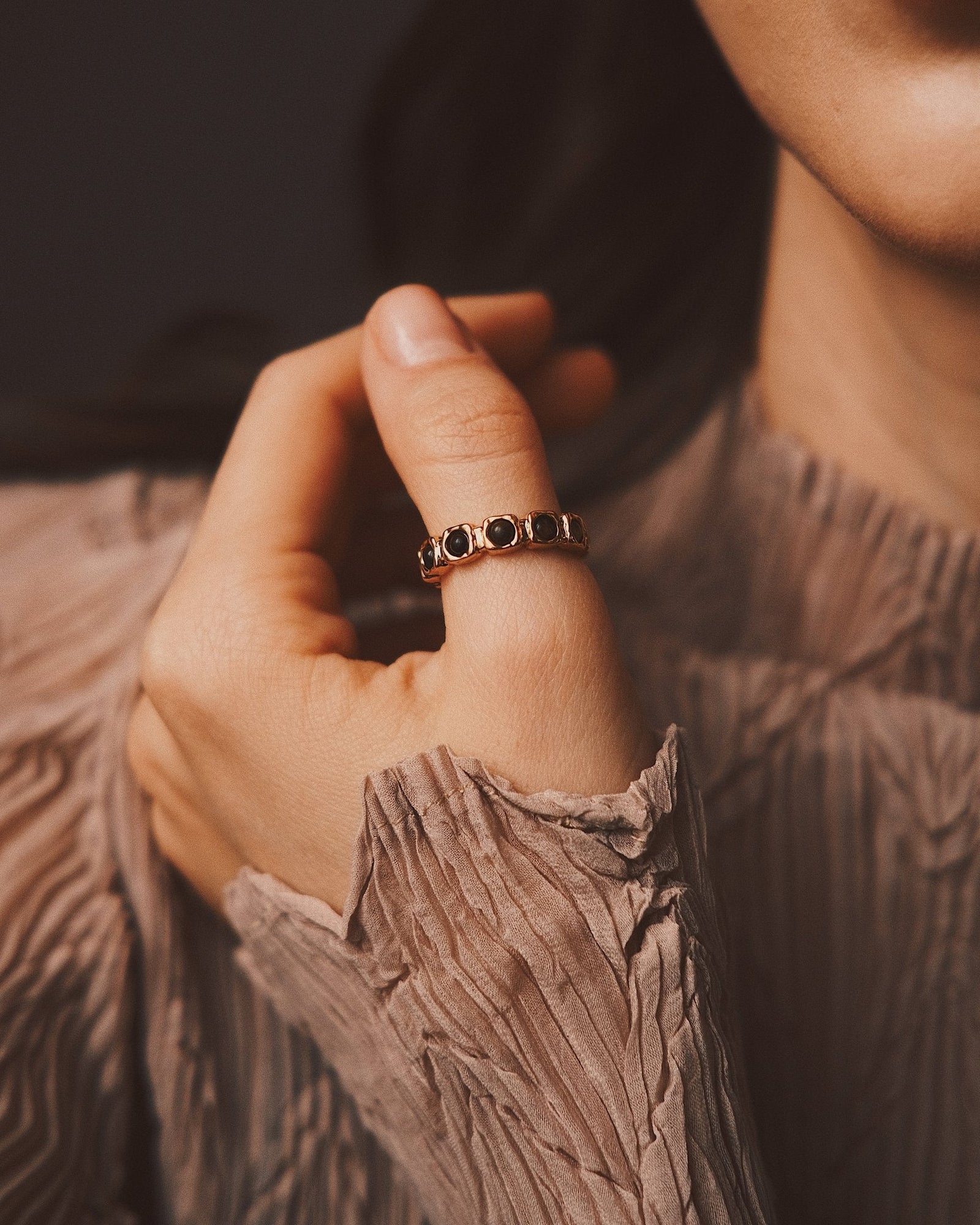 Sun Amulet Signet — Gold-Tone Signet Ring, alternate view