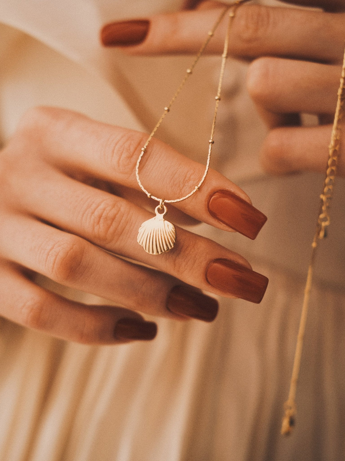 Coiled Pearl Pendant — Gold-Tone Pendant Necklace, alternate view