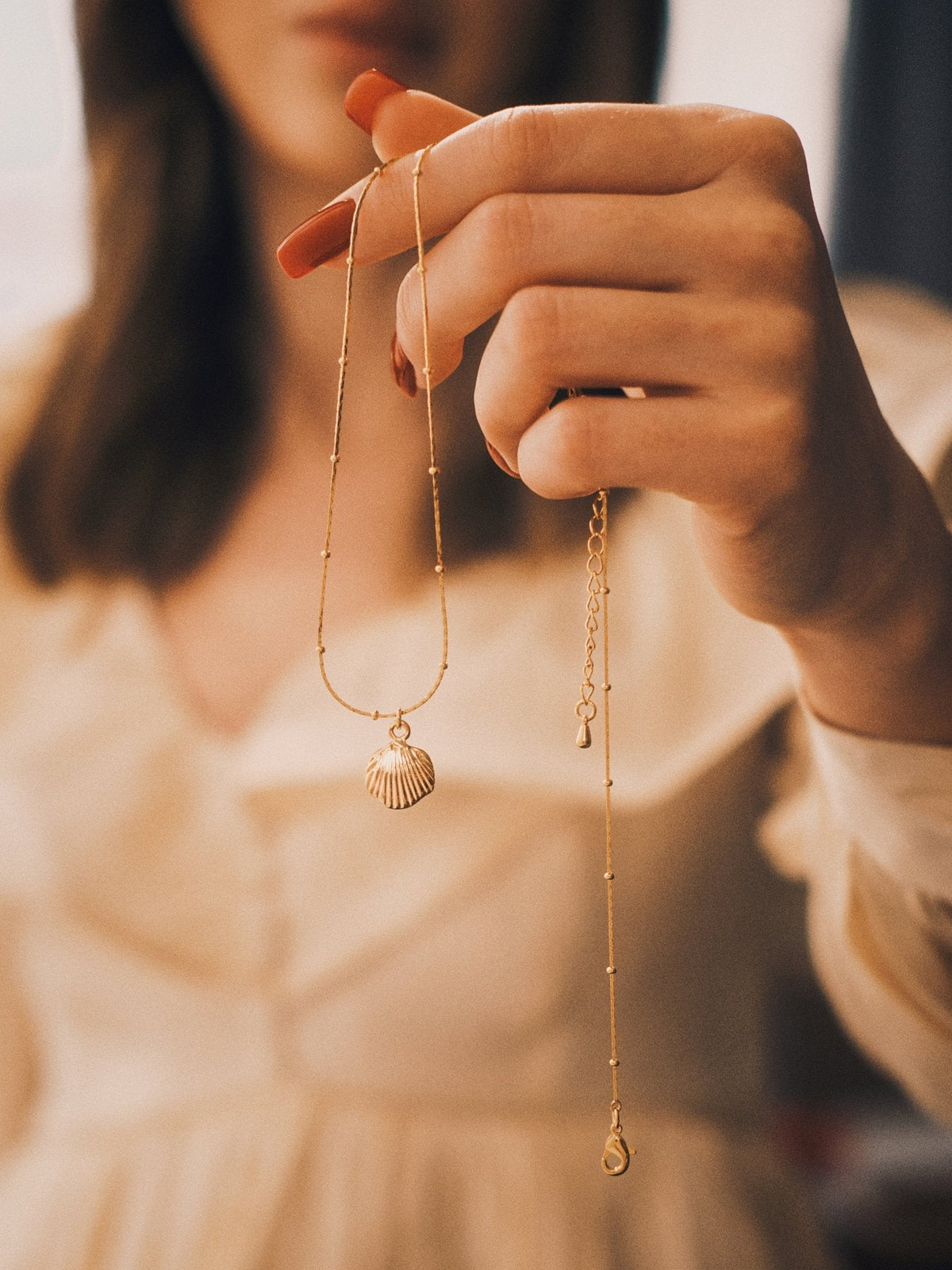 Coiled Pearl Pendant — Gold-Tone Pendant Necklace, alternate view