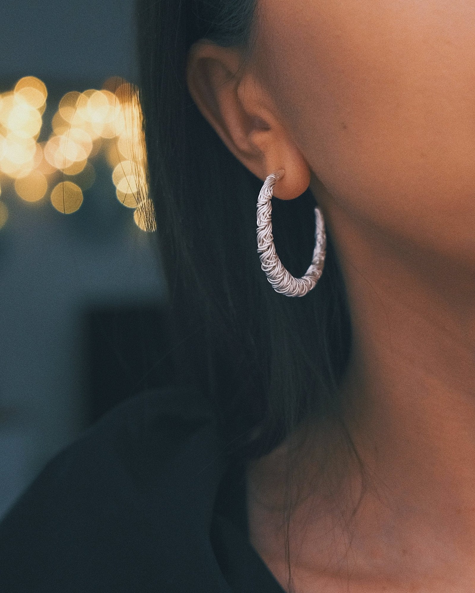 French Braid Earrings — Silver-Tone Earrings, alternate view