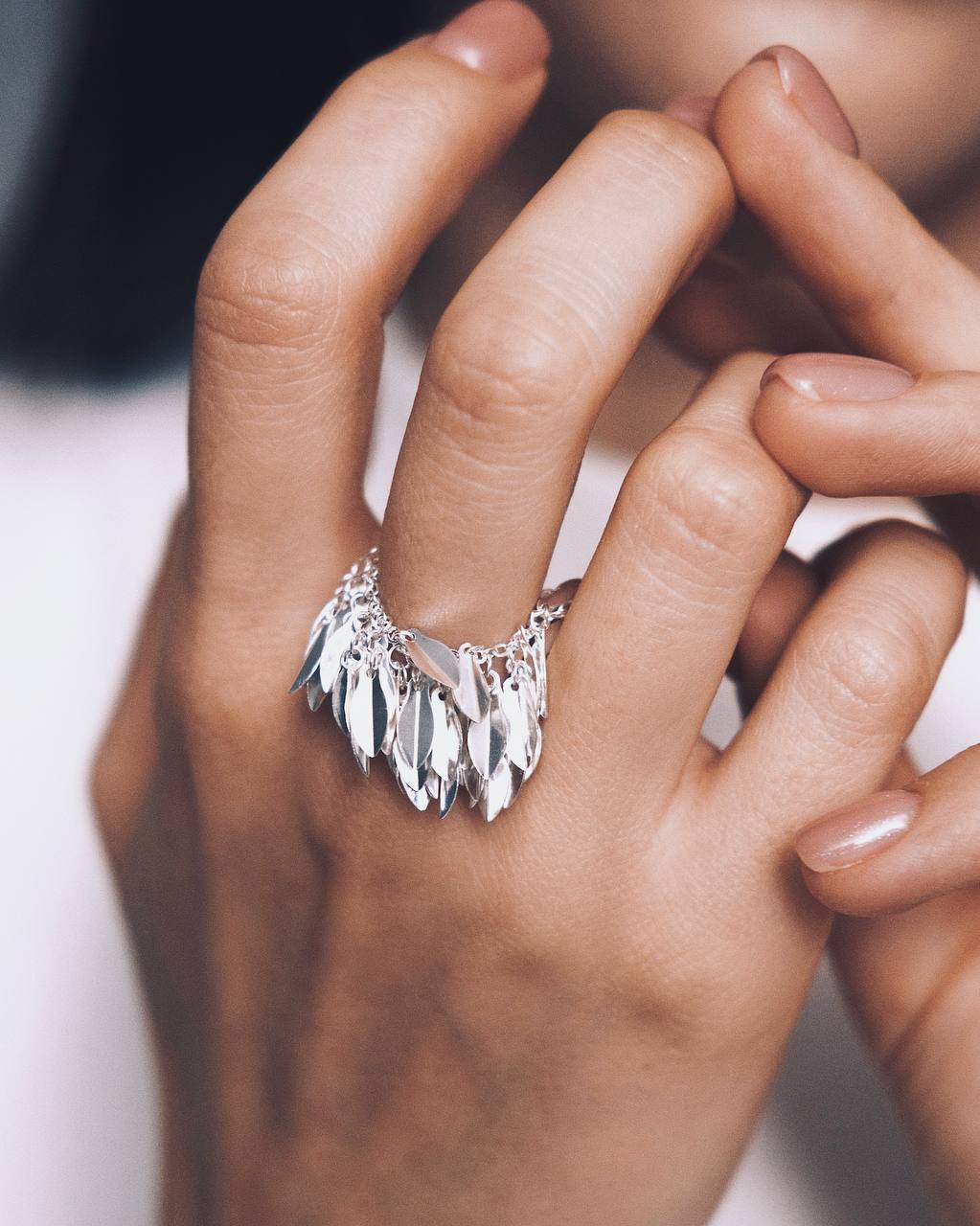 Leaf Fall Ring — Sterling Silver Ring