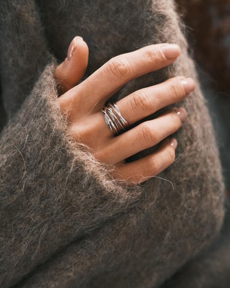 Wound Wire Ring — Sterling Silver Ring