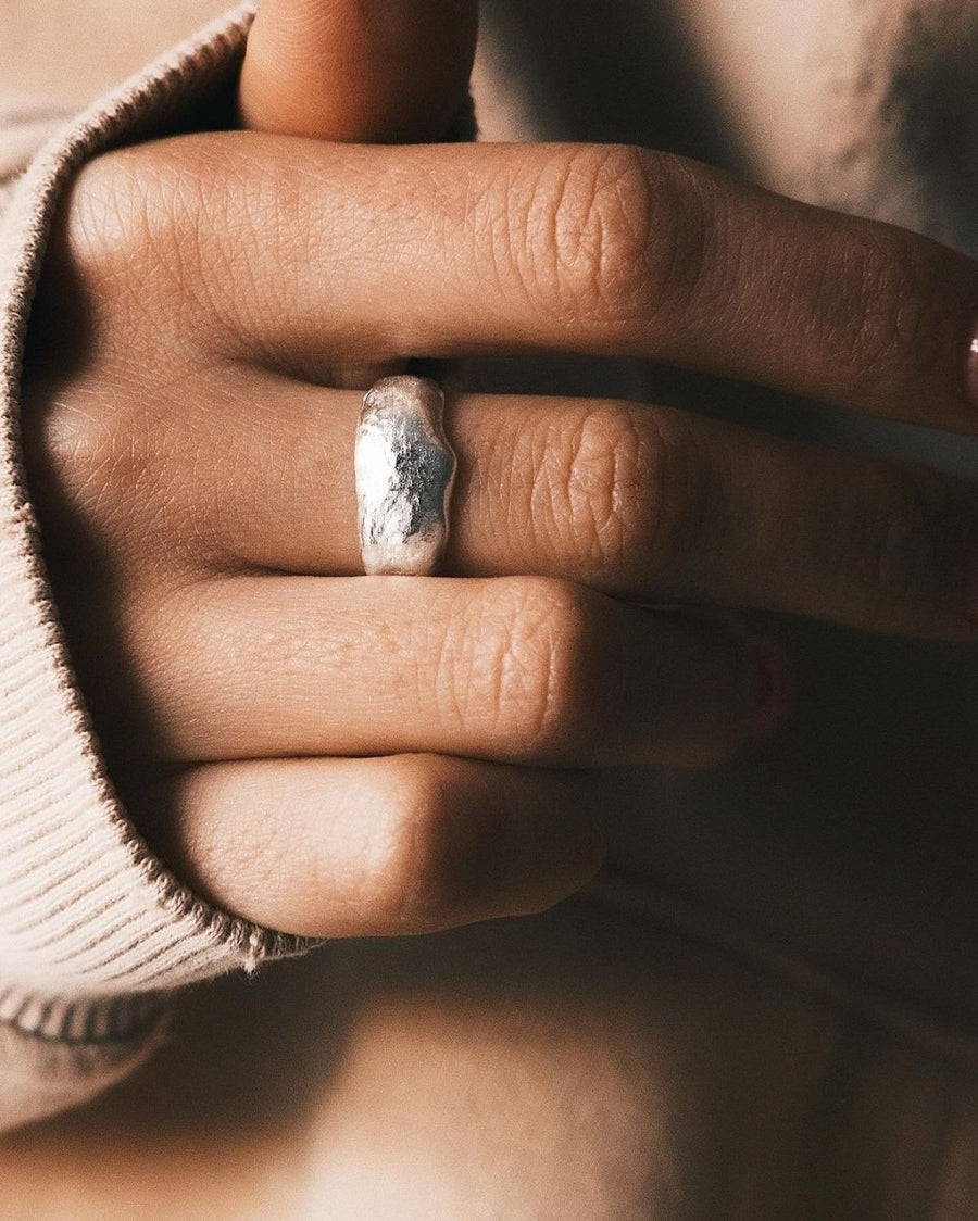 Thumbprint Signet — Sterling Silver Signet Ring