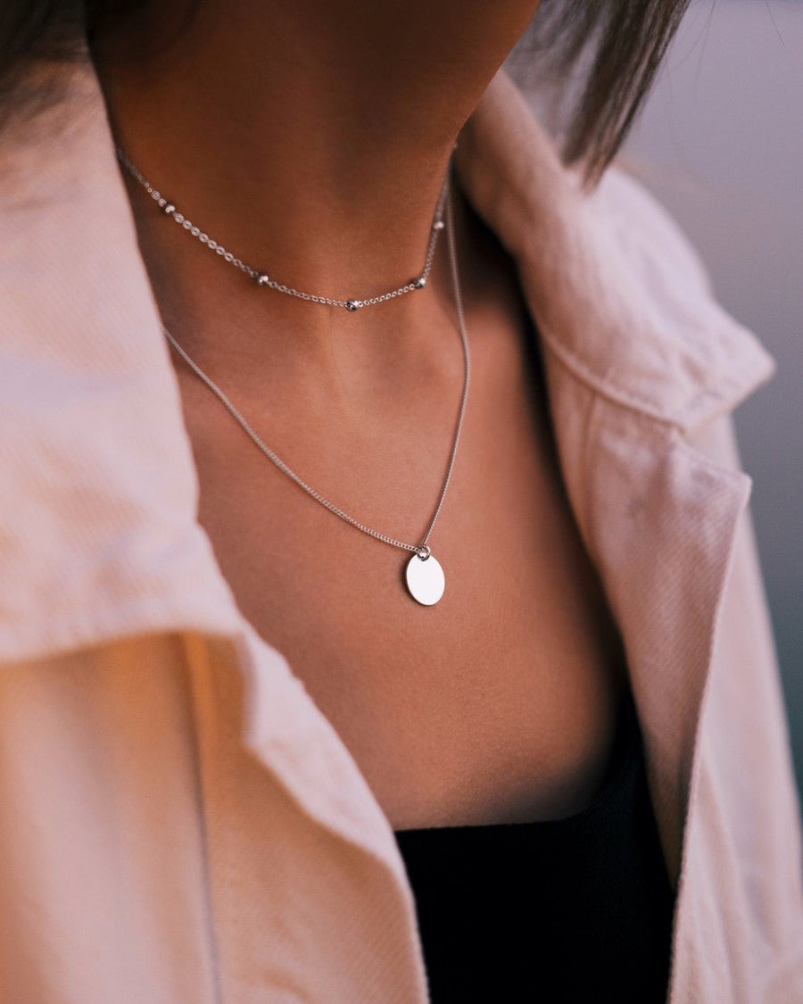 Harmony Double Pendant — Sterling Silver Pendant Necklace