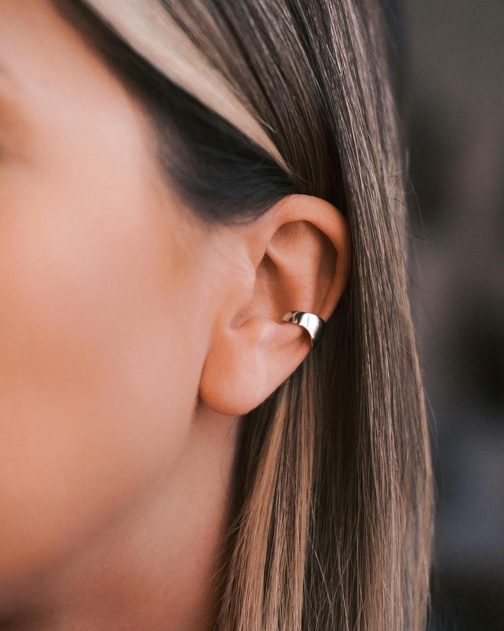 Pebble Ear Cuff — Sterling Silver Ear Cuff, alternate view