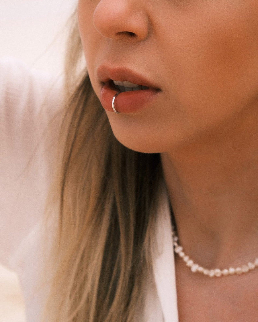 Faux Nose Ring — Sterling Silver Nose Ring, alternate view