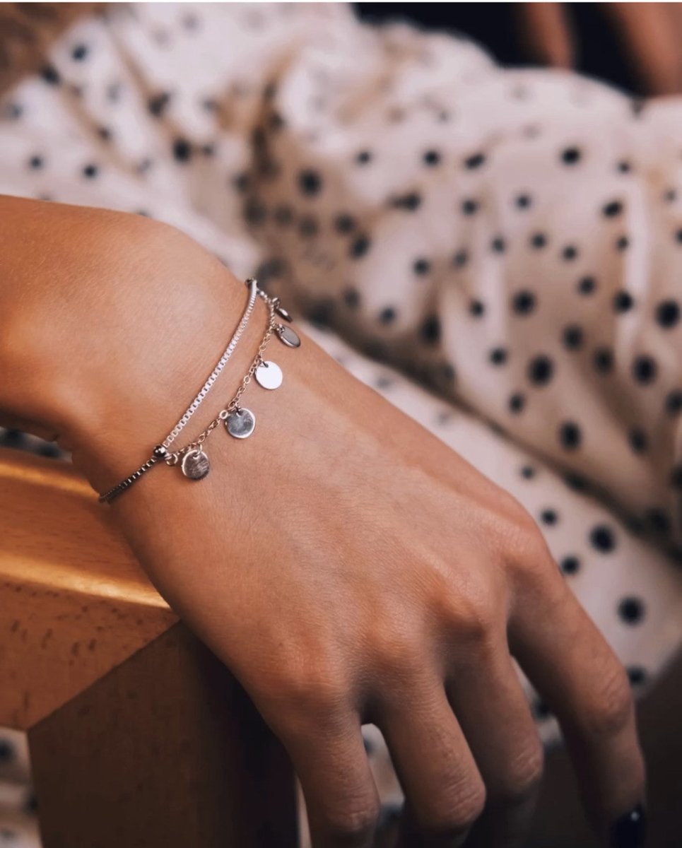 Silver Disc Bracelet — Sterling Silver Bracelet