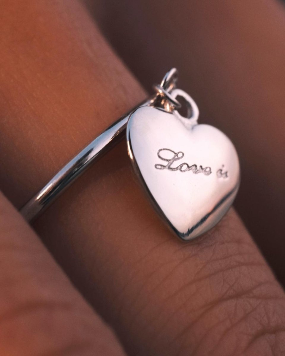 Love Is Charm Ring — Sterling Silver Ring