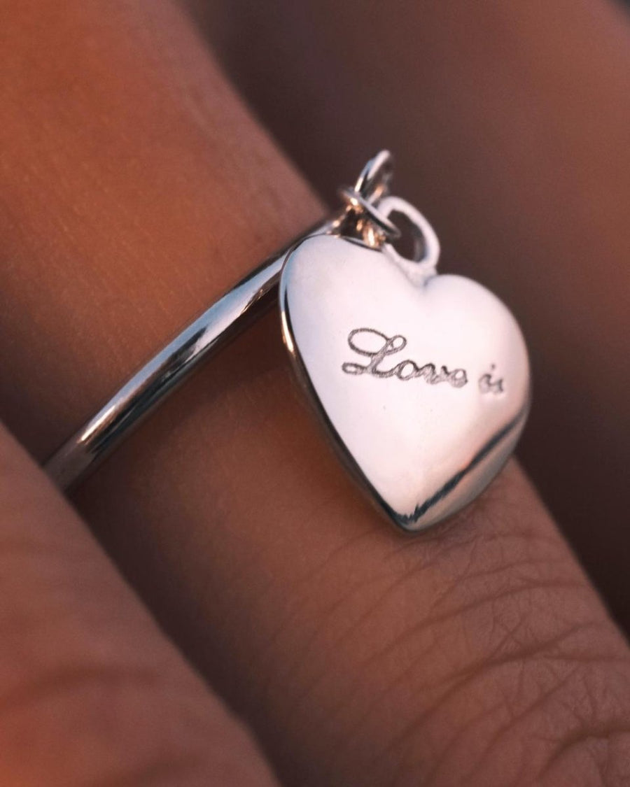 Love Is Charm Ring — Sterling Silver Ring