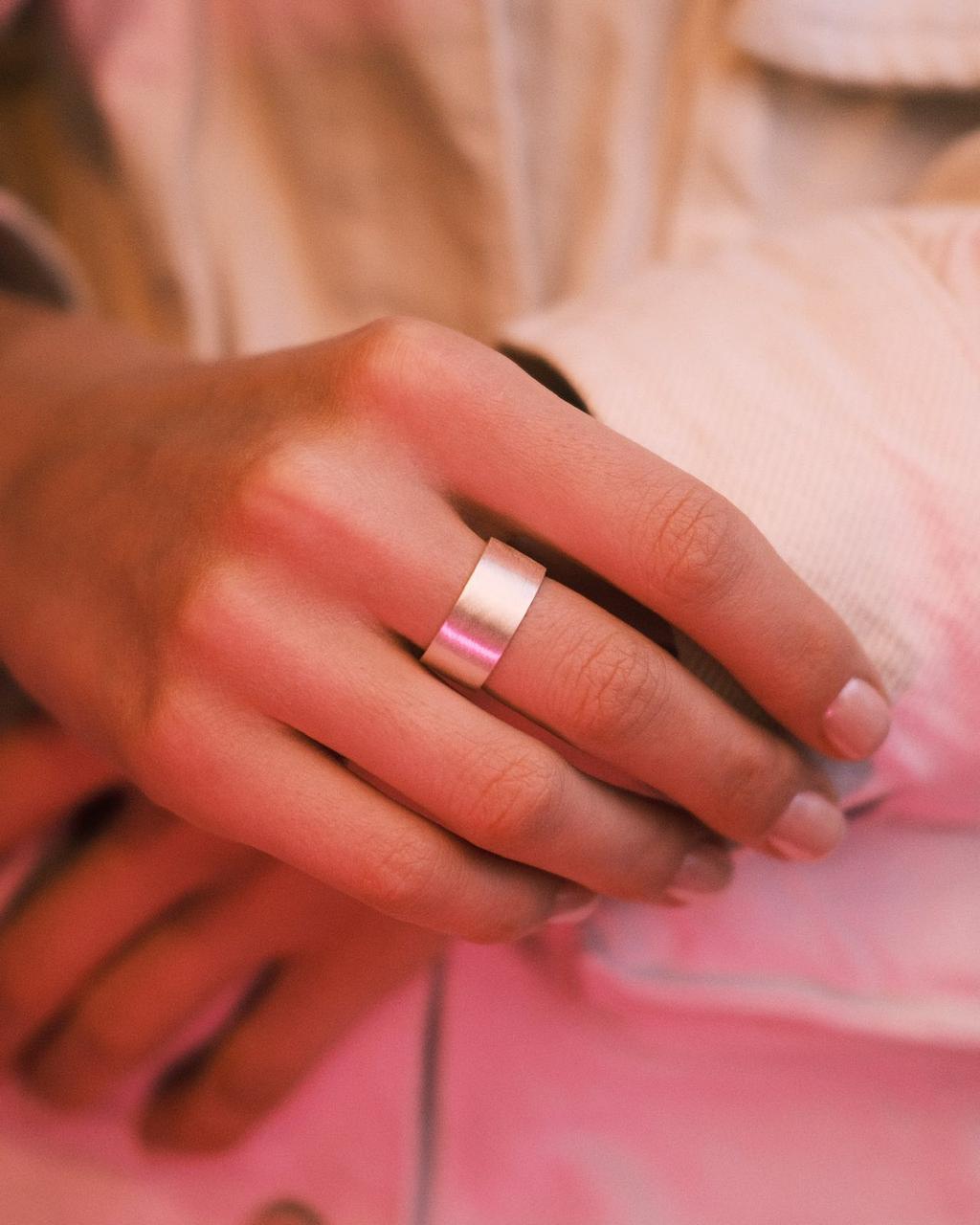 Matte Wide Band — Sterling Silver Ring