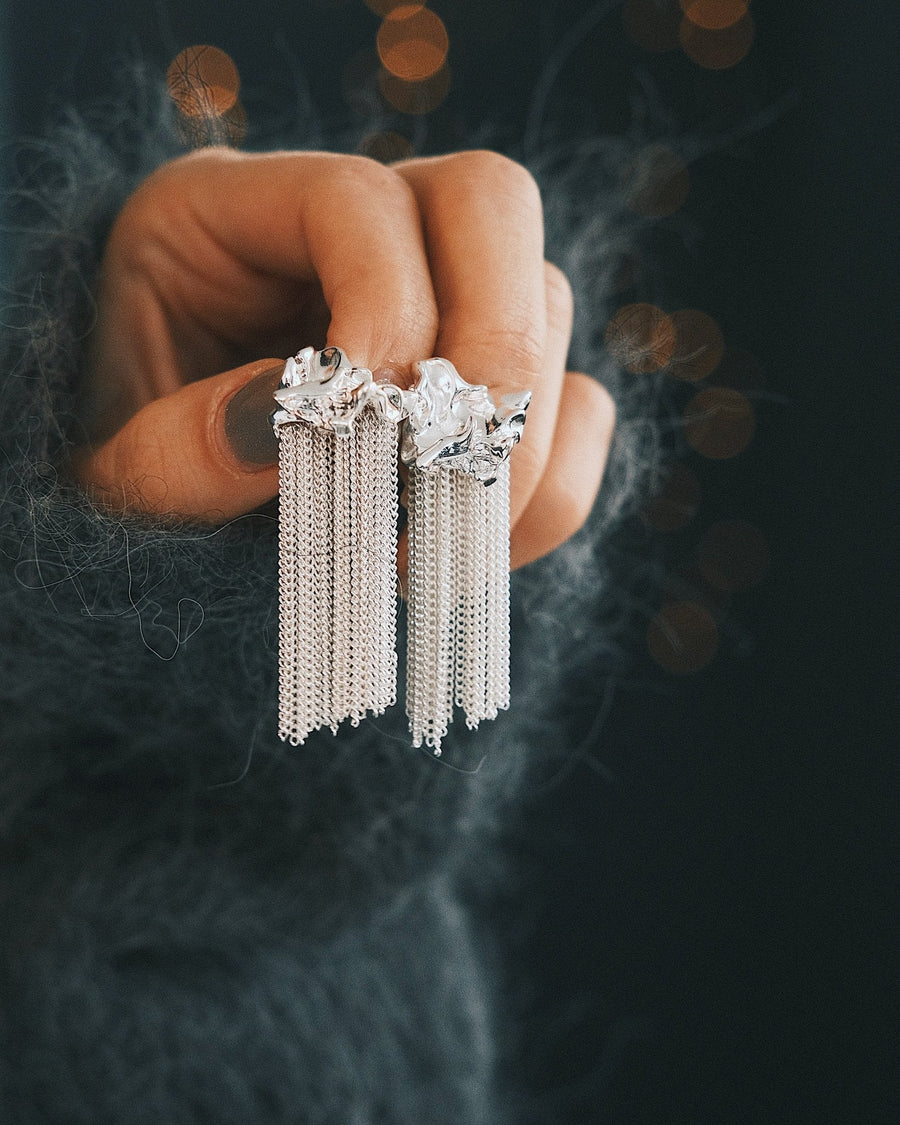Magma Rain Earrings — Gold-Tone Earrings