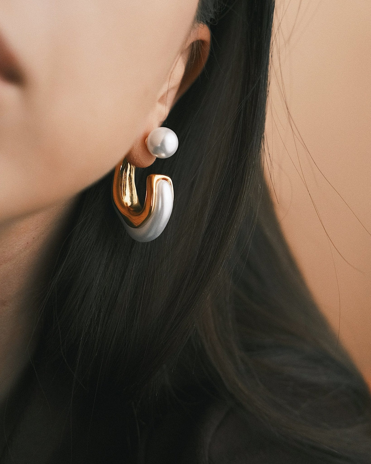 Aurelia Arch Drops — Gold-Tone Drop Earrings, alternate view