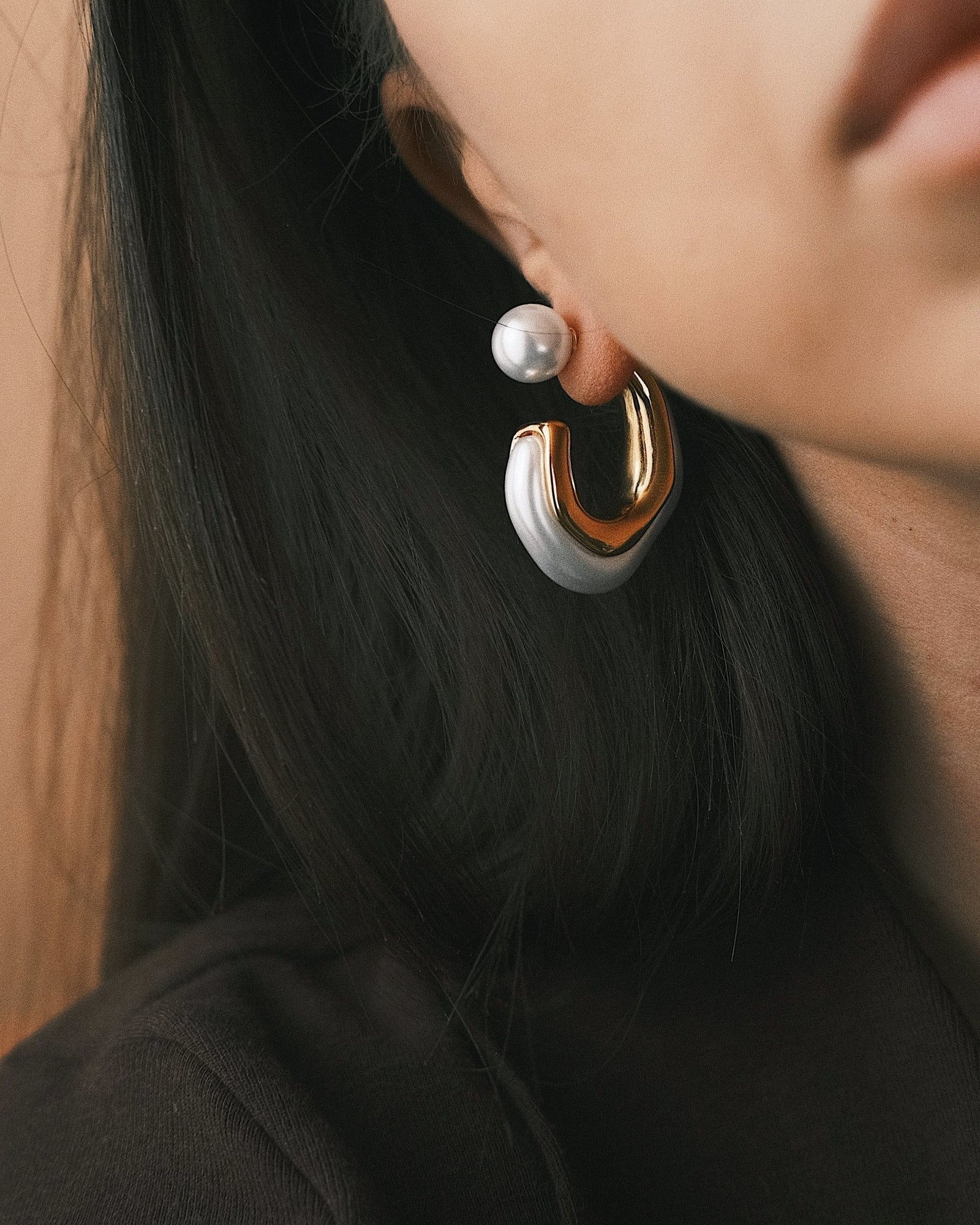 Aurelia Arch Drops — Gold-Tone Drop Earrings, alternate view