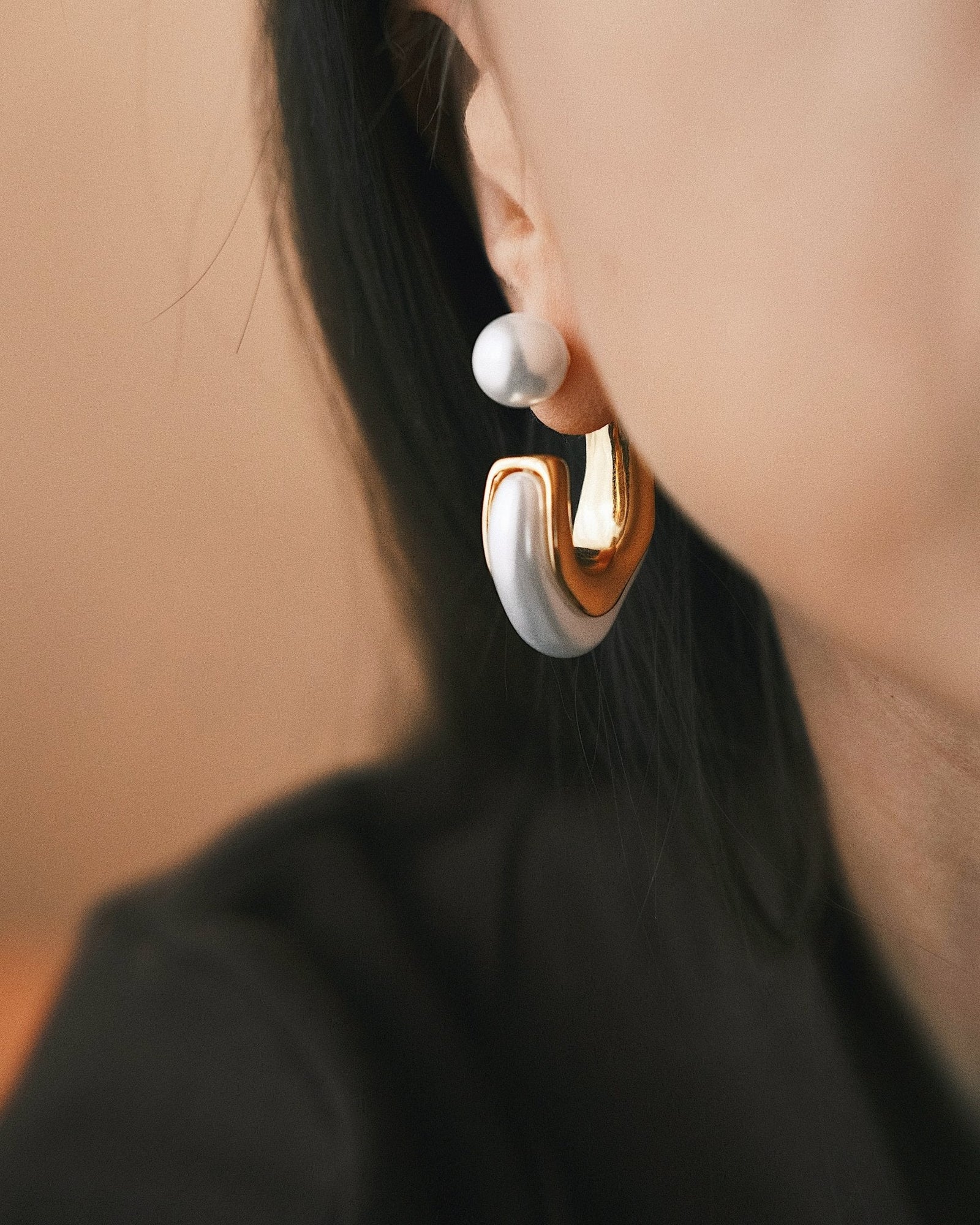Aurelia Arch Drops — Gold-Tone Drop Earrings, alternate view