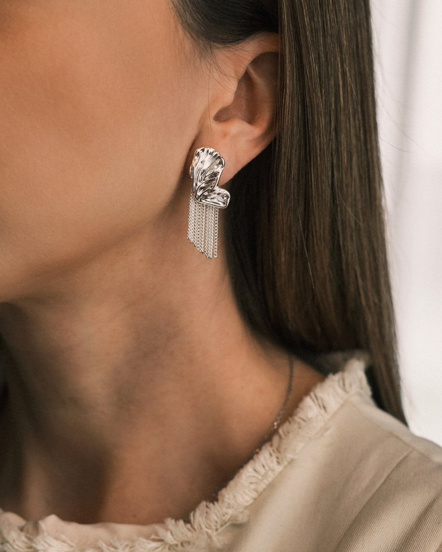Butterfly Chain Drops — Gold-Tone Drop Earrings, alternate view