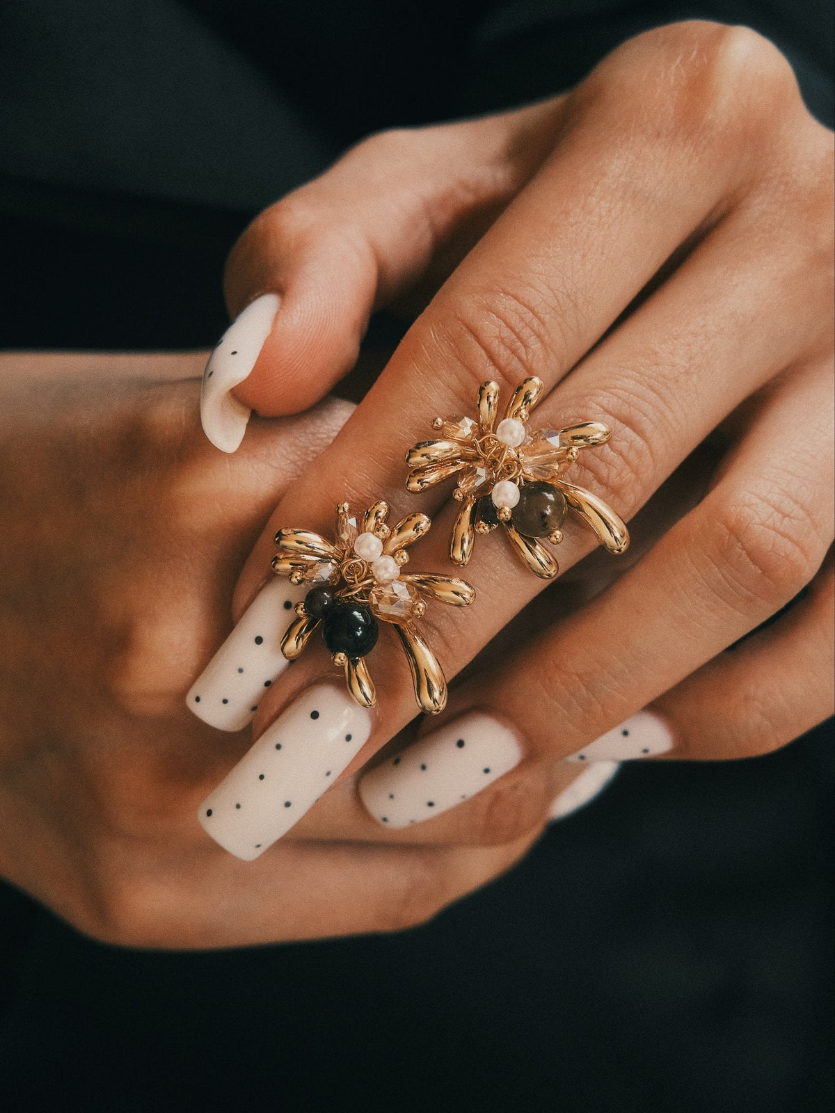 Firework Studs — Gold-Tone Stud Earrings
