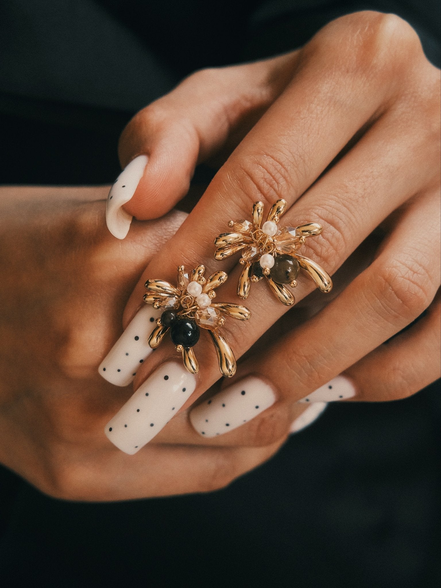 Firework Studs — Gold-Tone Stud Earrings