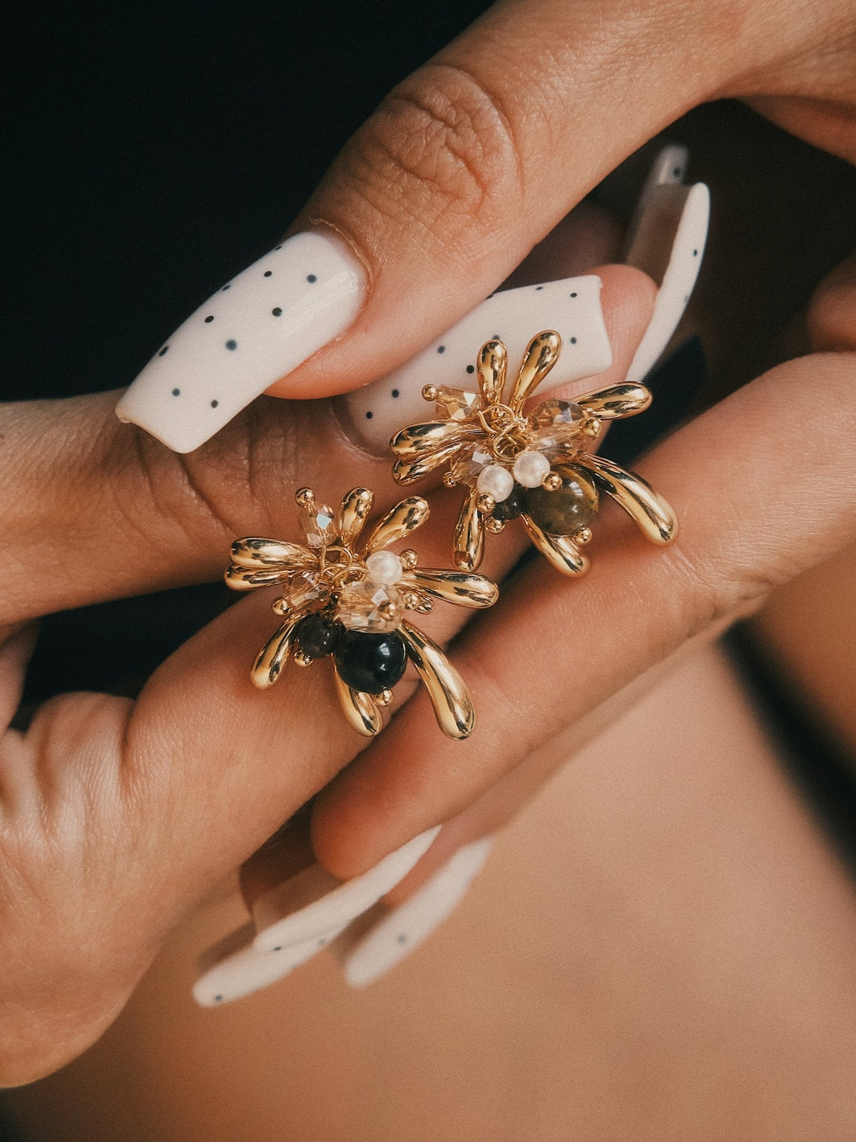 Firework Studs — Gold-Tone Stud Earrings, alternate view