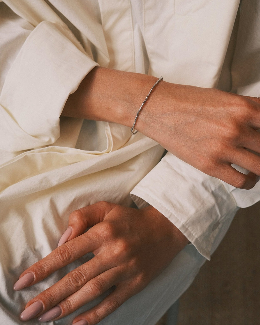 Grain Chain Bracelet — Sterling Silver Bracelet, alternate view